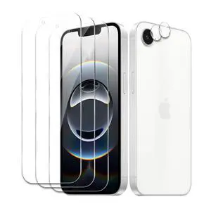 3 Pack Screen Protector for iPhone 16e+2 Pack Camera Lens Protector, Tempered Glass Film, Ultra HD 9H Hardness Case Friendly Anti Scratch Bubble Free Ultra Resistant 3 Pack Screen Protector for iPhone 16e+2 Pack Camera Lens Protector, Tempered Glass Film, Ultra HD 9H Hardness Case Friendly Anti Scratch Bubble Free Ultra Resistant