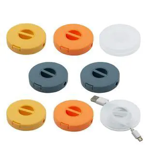 8PCS Portable Cable Winder, LIOUCBD 4 Colors Round Travel Cord Organizer Keeper Box, Retractable Cable Holder for Wrapping Earbuds USB Phone Earphone Mouse Cords Wire Charger 8PCS Portable Cable Winder, LIOUCBD 4 Colors Round Travel Cord Organizer Keeper Box, Retractable Cable Holder for Wrapping Earbuds USB Phone Earphone Mouse Cords Wire Charger