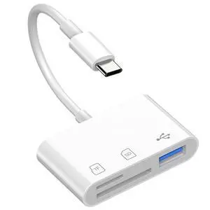 USB C SD Card Reader for iPhone 17e/17 Pro/17Pro Max/17/16/15, 3 in 1 Type C Digital Camera Micro SD Memory Card for Samsung, MacBook, iPad Pro, Chromebook, Camera, USB Type C Devices USB C SD Card Reader for iPhone 17e/17 Pro/17Pro Max/17/16/15, 3 in 1 Type C Digital Camera Micro SD Memory Card for Samsung, MacBook, iPad Pro, Chromebook, Camera, USB Type C Devices