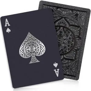 Playing Cards, Plastic Playing Cards, Deck of Cards, Waterproof Poker Cards, Black Standard Playing Card for Adults, Cool Premium Poker Card Set for Gift Camping Beach Pool Party Table Games (1 Pack) Playing Cards, Plastic Playing Cards, Deck of Cards, Waterproof Poker Cards, Black Standard Playing Card for Adults, Cool Premium Poker Card Set for Gift Camping Beach Pool Party Table Games (1 Pack)