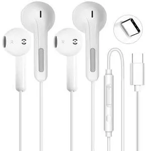 2 Pack USB C Headphones for iPhone 16 15 Pro Max Plus iPad Pro USB C Wired Earbuds with Mic Volume Control Type C Earphones Wired Noise Cancelling USBC Headphones for Samsung Galaxy S24 S23 Pixel 9 8 2 Pack USB C Headphones for iPhone 16 15 Pro Max Plus iPad Pro USB C Wired Earbuds with Mic Volume Control Type C Earphones Wired Noise Cancelling USBC Headphones for Samsung Galaxy S24 S23 Pixel 9 8
