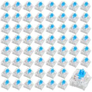 60 Pcs Mechanical Keyboard Switches 3 Pin Blue Keyboard Clicker Replacement Clicky Switches Dustproof Clicker Pre-Lubricated Keyboards Accessories for Mechanical Gaming Keyboards, Blue 60 Pcs Mechanical Keyboard Switches 3 Pin Blue Keyboard Clicker Replacement Clicky Switches Dustproof Clicker Pre-Lubricated Keyboards Accessories for Mechanical Gaming Keyboards, Blue
