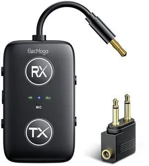 2025 Upgraded Airplane Bluetooth 5.4 Transmitter with Qualcomm Chipset, ElecMoga Airplane Travel Essentials Supports 2 AirPods or Headphones, 2-in-1 AUX Wireless Receiver for Gym, TV, Car, Audio 2025 Upgraded Airplane Bluetooth 5.4 Transmitter with Qualcomm Chipset, ElecMoga Airplane Travel Essentials Supports 2 AirPods or Headphones, 2-in-1 AUX Wireless Receiver for Gym, TV, Car, Audio