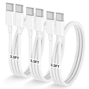 3-Pack 3.3FT 60W USB C to USB C Cable, Type C to Type C Cable,Fast Charging Cable for iPhone Air 17 16e 16 15 Pro Plus Pro Maxfor Galaxy S25/S24, for iPad Pro/Air/mini, for MacBook Pro/Air and More 3-Pack 3.3FT 60W USB C to USB C Cable, Type C to Type C Cable,Fast Charging Cable for iPhone Air 17 16e 16 15 Pro Plus Pro Maxfor Galaxy S25/S24, for iPad Pro/Air/mini, for MacBook Pro/Air and More