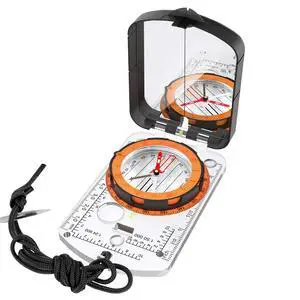 Hiking Compass with Mirror, Backpacking Survival Navigation Tool with Global Needle, Waterproof Durable Orienteering Gear for Camping, Scouts, Kids and Outdoor Adventures Hiking Compass with Mirror, Backpacking Survival Navigation Tool with Global Needle, Waterproof Durable Orienteering Gear for Camping, Scouts, Kids and Outdoor Adventures