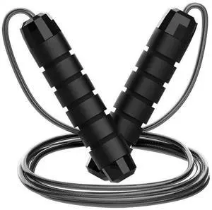 Jump Rope, Adjustable Jump Ropes,Skipping Rope Tangle-Free Rapid Speed with Ball Bearings for Women Men Kids,Exercise & Slim Body Jumprope at Home School Gym (Black) Jump Rope, Adjustable Jump Ropes,Skipping Rope Tangle-Free Rapid Speed with Ball Bearings for Women Men Kids,Exercise & Slim Body Jumprope at Home School Gym (Black)