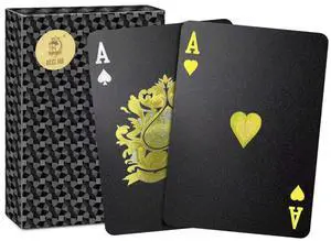 Waterproof Playing Cards, Plastic Playing Cards, Deck of Cards, Gift Poker (Black Diamond Cards) Waterproof Playing Cards, Plastic Playing Cards, Deck of Cards, Gift Poker (Black Diamond Cards)