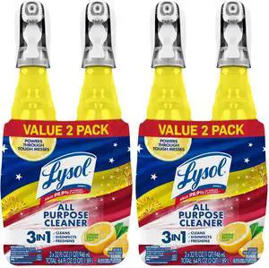 All Purpose Cleaner Spray, Multi-Purpose Disinfecting Spray, Kitchen & Bathroom Cleaner, Lemon Breeze Scent, 32 Fl Oz (Pack of 4) All Purpose Cleaner Spray, Multi-Purpose Disinfecting Spray, Kitchen & Bathroom Cleaner, Lemon Breeze Scent, 32 Fl Oz (Pack of 4)