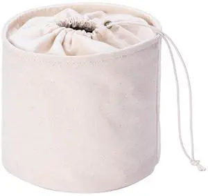 Tall Purse Organizer Insert Womens Canvas Round Handbag Organizer Storage Handbag Purse Organizer Round Cosmetic Pouch Bag Bucket Makeup Bag (Beige, L) Tall Purse Organizer Insert Womens Canvas Round Handbag Organizer Storage Handbag Purse Organizer Round Cosmetic Pouch Bag Bucket Makeup Bag (Beige, L)
