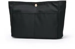 Storage bag lightweight large capacity eco-friendly cotton canvas bag inner bag handbag organizer (Nylon/Black) Storage bag lightweight large capacity eco-friendly cotton canvas bag inner bag handbag organizer (Nylon/Black)