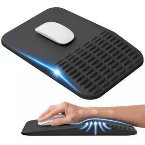 Ergonomic Mouse Pad with Wrist Rest, Memory Foam Mousepad with Wrist Support for Carpal Tunnel Pain Relief, Slope Massage Design, Non Slip Pu Base for Office, Home, Desk Accessories Ergonomic Mouse Pad with Wrist Rest, Memory Foam Mousepad with Wrist Support for Carpal Tunnel Pain Relief, Slope Massage Design, Non Slip Pu Base for Office, Home, Desk Accessories