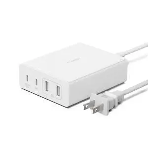 4-Port Charger Block 108W - GaN Charger, Multi-Port w/ USB-C PD Fast Charge & USB-A Ports for Apple MacBook, iPhone 17, Samsung Galaxy S25, Google Pixel 10, Nintendo Switch 2 & More - White 4-Port Charger Block 108W - GaN Charger, Multi-Port w/ USB-C PD Fast Charge & USB-A Ports for Apple MacBook, iPhone 17, Samsung Galaxy S25, Google Pixel 10, Nintendo Switch 2 & More - White