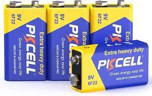 PKCELL 9V Batteries 4 Pack 9 Volt Battery for Smoke Alarms | Carbon Zinc Fire Alarms Smoke Detector Battery PKCELL 9V Batteries 4 Pack 9 Volt Battery for Smoke Alarms | Carbon Zinc Fire Alarms Smoke Detector Battery