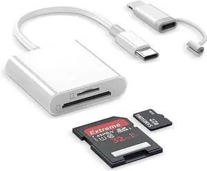 SD Card Reader for iPhone iPad, Support SD/MicroSD Reader Cards SD Card Reader for iPhone iPad, Support SD/MicroSD Reader Cards