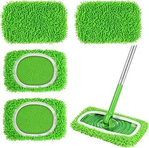 Reusabl & Washable Chenille Mop Pads for Swiffer Sweeper Dry Wet Use 4PCS Reusabl & Washable Chenille Mop Pads for Swiffer Sweeper Dry Wet Use 4PCS