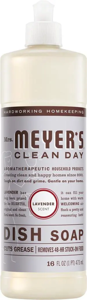 Mrs. Meyer's Clean Day, Liquid Dish Soap, Lavender Scent, 16 Ounce Mrs. Meyer's Clean Day, Liquid Dish Soap, Lavender Scent, 16 Ounce