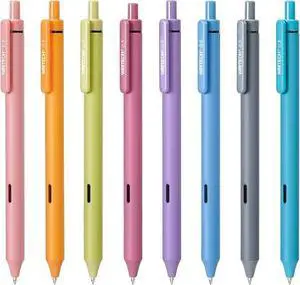 WRITECH Fine Point Gel Pens: 8ct 0.5mm Multi Colored Ink Colors Retractable Pen for Smooth Writing Note Taking Journaling Assorted Coloring No Bleed & Smear & Smudge (Vintage Set) WRITECH Fine Point Gel Pens: 8ct 0.5mm Multi Colored Ink Colors Retractable Pen for Smooth Writing Note Taking Journaling Assorted Coloring No Bleed & Smear & Smudge (Vintage Set)