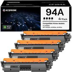 94A CF294A Black Toner Cartridge Replacement for HP 94A CF294A Pro M118dw MFP M148fdw M148dw M149fdw Printer Ink, 4 Pack 94A CF294A Black Toner Cartridge Replacement for HP 94A CF294A Pro M118dw MFP M148fdw M148dw M149fdw Printer Ink, 4 Pack