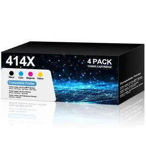 414X High Yield Toner Cartridges 4 Pack with Chip Compatible with HP 414X W2020X 414A W2020A Toner Compatible with HP Color Laserje Pro MFP M479fdw Color Laserje Pro M454dw M454dn M480f M455dn Printer 414X High Yield Toner Cartridges 4 Pack with Chip Compatible with HP 414X W2020X 414A W2020A Toner Compatible with HP Color Laserje Pro MFP M479fdw Color Laserje Pro M454dw M454dn M480f M455dn Printer