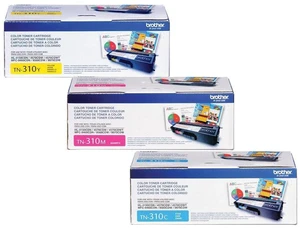 Genuine TN310C, TN310M, TN310Y Cyan, Magenta and Yellow Toner Cartridge Set Genuine TN310C, TN310M, TN310Y Cyan, Magenta and Yellow Toner Cartridge Set