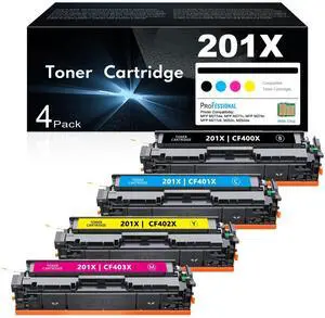 201X Toner Cartridges 4 Pack High Yield Replacement for HP 201X CF400X CF401X CF402X CF403X for Color LaserJet Pro MFP M277dw M252dw M277n M277c6 M252n M277 Printer (Black Cyan Yellow Magenta) 201X Toner Cartridges 4 Pack High Yield Replacement for HP 201X CF400X CF401X CF402X CF403X for Color LaserJet Pro MFP M277dw M252dw M277n M277c6 M252n M277 Printer (Black Cyan Yellow Magenta)