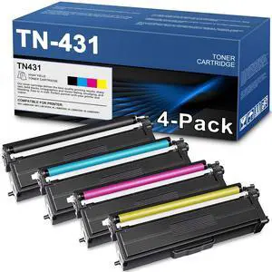 TN-431 Toner Cartridge 4-Pack Compatible TN431 TN 431 Toner Cartridge Replacement for Brother TN431BK TN431C TN431M TN431Y MFCL8900CDW HLL8360CDW HLL8260CDW MFCL8610CDW Printer Ink (1BK+1C+1Y+1M) TN-431 Toner Cartridge 4-Pack Compatible TN431 TN 431 Toner Cartridge Replacement for Brother TN431BK TN431C TN431M TN431Y MFCL8900CDW HLL8360CDW HLL8260CDW MFCL8610CDW Printer Ink (1BK+1C+1Y+1M)