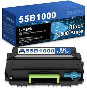 YIELD Compatible Toner Cartridge 55B1000 Standard Output Replacement for Lexmark MS331dn MS431dn MS431dw MX331adn MX431adn MX431adw Printer Toner (1 Pack, Black) YIELD Compatible Toner Cartridge 55B1000 Standard Output Replacement for Lexmark MS331dn MS431dn MS431dw MX331adn MX431adn MX431adw Printer Toner (1 Pack, Black)