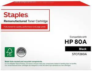 Remanufactured 80A Toner Cartridge Black Standard Yield Replacement for HP 80A Remanufactured 80A Toner Cartridge Black Standard Yield Replacement for HP 80A