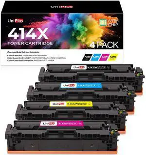 414X Toner Cartridges 4 Pack High Yield Compatible with MFP M479fdw for HP 414X 414A Toner Cartridge Work with Color LaserJet M454 M454dn M454dw Pro MFP M479 M479dw M479fdn Enterprise M455dn MFP M480f 414X Toner Cartridges 4 Pack High Yield Compatible with MFP M479fdw for HP 414X 414A Toner Cartridge Work with Color LaserJet M454 M454dn M454dw Pro MFP M479 M479dw M479fdn Enterprise M455dn MFP M480f