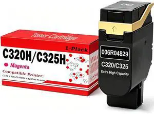 C320 C325 Toner Cartridge Extra High Capacity 006R04829 Compatible for Xerox C320 C325 C320DNI C325DNI Printer (1 Magenta 5500 Pages) C320 C325 Toner Cartridge Extra High Capacity 006R04829 Compatible for Xerox C320 C325 C320DNI C325DNI Printer (1 Magenta 5500 Pages)