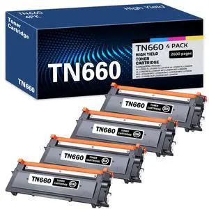 TN660 Compatible TN-660 Black High Yield Toner Cartridge Replacement for Brother TN-660 HL-L2300D HL-L2305W MFC-L2680W MFC-L2685DW DCP-L2520DW DCP-L2540DW Toner (4 Pack) TN660 Compatible TN-660 Black High Yield Toner Cartridge Replacement for Brother TN-660 HL-L2300D HL-L2305W MFC-L2680W MFC-L2685DW DCP-L2520DW DCP-L2540DW Toner (4 Pack)