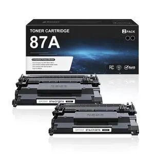 87A Toner Cartridge 2 Pack Replacement for CF287A Compatible with HP Laser Enterprise M506dh M506dn M506n M506x MFP M527dn M527f Flow MFP M527c M527z Laser Pro M501dn Printer (Black) 87A Toner Cartridge 2 Pack Replacement for CF287A Compatible with HP Laser Enterprise M506dh M506dn M506n M506x MFP M527dn M527f Flow MFP M527c M527z Laser Pro M501dn Printer (Black)