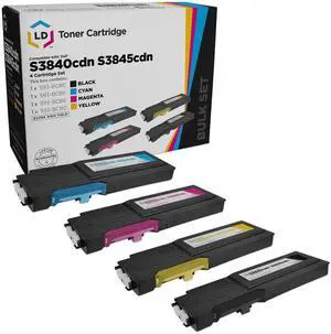Compatible Toner Cartridge Replacements for Dell S3840cdn S3845cdn Extra High Yie (1 Black, 1 Cyan, 1 Magenta, 1 Yellow, 4-Pack) Compatible with Dell Color Laser MFP S3845cdn, S3840cdn Compatible Toner Cartridge Replacements for Dell S3840cdn S3845cdn Extra High Yie (1 Black, 1 Cyan, 1 Magenta, 1 Yellow, 4-Pack) Compatible with Dell Color Laser MFP S3845cdn, S3840cdn