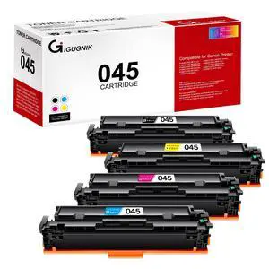 045 High Yield Toner Cartridge Set 4-Pack CRG045 BK/C/M/Y | With Chip Replacement for Canon CRG 045 Color i-SENSYS MF635Cx LBP613Cdw imageCLASS MF631Cn MF635Cx LBP610C LBP612Cdw 045 High Yield Toner Cartridge Set 4-Pack CRG045 BK/C/M/Y | With Chip Replacement for Canon CRG 045 Color i-SENSYS MF635Cx LBP613Cdw imageCLASS MF631Cn MF635Cx LBP610C LBP612Cdw