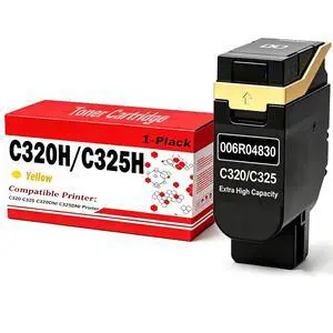 C320 C325 Toner Cartridge Extra High Capacity 006R04830 Compatible for Xerox C320 C325 C320DNI C325DNI Printer (1 Yellow 5500 Pages) C320 C325 Toner Cartridge Extra High Capacity 006R04830 Compatible for Xerox C320 C325 C320DNI C325DNI Printer (1 Yellow 5500 Pages)