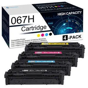 067H Toner Cartridges High-Yield 4 Pack: Compatible CRG 067H Toner Replacement for Canon 067H imageCLASS MF650C MF656Cdw MF653Cdw MF654Cdw MF652Cdw MF652Cw LBP630C LBP632Cdw Printers(1BK/1C/1M/1Y) 067H Toner Cartridges High-Yield 4 Pack: Compatible CRG 067H Toner Replacement for Canon 067H imageCLASS MF650C MF656Cdw MF653Cdw MF654Cdw MF652Cdw MF652Cw LBP630C LBP632Cdw Printers(1BK/1C/1M/1Y)