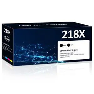 218X Black Toner Cartridges 2 Pack High Yield 3201dw MFP 3301fdw Toner Compatible for HP 218X 218A Set for HP Color Laser Jet Pro 3201dw MFP 3301fdw 3301sdw 3301cdw Printer(2 Black) 218X Black Toner Cartridges 2 Pack High Yield 3201dw MFP 3301fdw Toner Compatible for HP 218X 218A Set for HP Color Laser Jet Pro 3201dw MFP 3301fdw 3301sdw 3301cdw Printer(2 Black)