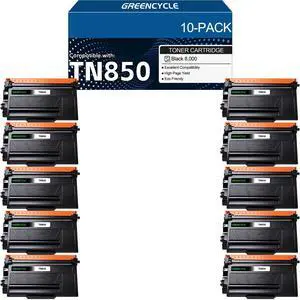 High Yield Compatible Toner Cartridge Replacement for Brother TN850 TN-850 TN820 TN-820 for HL-L6200DW DCP-L5500DN MFC-L5700DW MFC-L5850DW MFC-L5900DW HL-L5200DW Printer (Black, 10 Pack) High Yield Compatible Toner Cartridge Replacement for Brother TN850 TN-850 TN820 TN-820 for HL-L6200DW DCP-L5500DN MFC-L5700DW MFC-L5850DW MFC-L5900DW HL-L5200DW Printer (Black, 10 Pack)