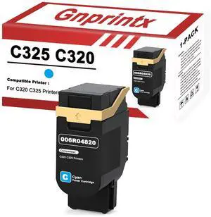 C325 C320 Cyan Toner Cartridges 006R04820 Replacement for Xerox C325 C320 Compatible with Xerox C320 C325 Printers (1 Pack, with chip) C325 C320 Cyan Toner Cartridges 006R04820 Replacement for Xerox C325 C320 Compatible with Xerox C320 C325 Printers (1 Pack, with chip)