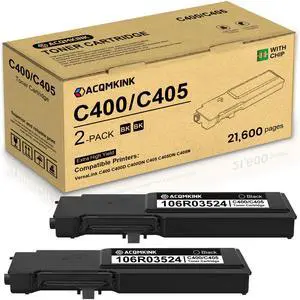 C400 C405 106R03524 Extra High Capacity Toner Cartridge Black Replacement for Xerox VersaLink C400 C400D C400DN MFP C405DN C405D C405 Printer Ink (21,600 Pages, 2 Pack) C400 C405 106R03524 Extra High Capacity Toner Cartridge Black Replacement for Xerox VersaLink C400 C400D C400DN MFP C405DN C405D C405 Printer Ink (21,600 Pages, 2 Pack)