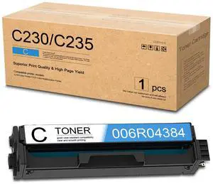 C230/C235 Cyan Toner Cartridge 1-Pack: Doen 006R04384 Toner Cartridge Replacement for Xerox C230 Color C235 Multifunction Printer C230/C235 Cyan Toner Cartridge 1-Pack: Doen 006R04384 Toner Cartridge Replacement for Xerox C230 Color C235 Multifunction Printer