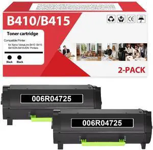 B410 B415 High Yield Toner Cartridge Replacement for 006R04725 Black Toner Cartridge Work for Xerox B410 VersaLink B415 B415DN B415VDN Printers2 Packwith New Chip B410 B415 High Yield Toner Cartridge Replacement for 006R04725 Black Toner Cartridge Work for Xerox B410 VersaLink B415 B415DN B415VDN Printers2 Packwith New Chip