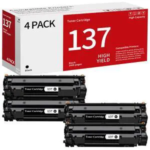 137 CRG137 High Yield Toner Cartridge Replacement for Canon 137 CRG-137 Compatible with Canon ImageCLASS MF210 MF230 MF232w MF240 MF242dw D570 LBP151dw Printer (Black, 4 Pack) 137 CRG137 High Yield Toner Cartridge Replacement for Canon 137 CRG-137 Compatible with Canon ImageCLASS MF210 MF230 MF232w MF240 MF242dw D570 LBP151dw Printer (Black, 4 Pack)