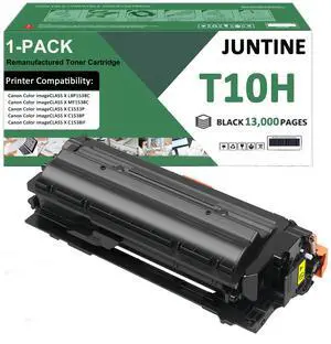 T10H Toner Cartridge Replacement for 4563C001 Black High Yield with Chip Toner Cartridges Compatible with Canon Color imageCLASS X LBP1538C MF1538C C1533P C1538P C1538iF Printer(1-Pack,Black) T10H Toner Cartridge Replacement for 4563C001 Black High Yield with Chip Toner Cartridges Compatible with Canon Color imageCLASS X LBP1538C MF1538C C1533P C1538P C1538iF Printer(1-Pack,Black)