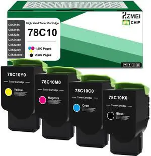 CS622 78C10 Toner Cartridge High Yield Compatible for Lexmark 78C10K0 78C10C0 78C10M0 78C10Y0 Toner Replacement for Lexmark CS421 CS521 CS622 CX622 Series Printer CS622 78C10 Toner Cartridge High Yield Compatible for Lexmark 78C10K0 78C10C0 78C10M0 78C10Y0 Toner Replacement for Lexmark CS421 CS521 CS622 CX622 Series Printer