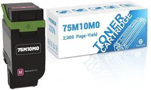 75M10M0 Magenta CS632 Toner Cartridge, 2,000 Page-Yield | Compatible with Lexmark 75M10M0 CS531dw CS632dwe CX532adwe CX635adwe 75M10M0 Magenta CS632 Toner Cartridge, 2,000 Page-Yield | Compatible with Lexmark 75M10M0 CS531dw CS632dwe CX532adwe CX635adwe