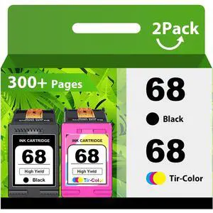 68 Ink Black & 68 Tri-Color Ink Replacement for HP 68 XL Ink Cartridges Work Envy 6152e 6155e 6552e 6555e 6558e Printers (2-Pack) 68 Ink Black & 68 Tri-Color Ink Replacement for HP 68 XL Ink Cartridges Work Envy 6152e 6155e 6552e 6555e 6558e Printers (2-Pack)