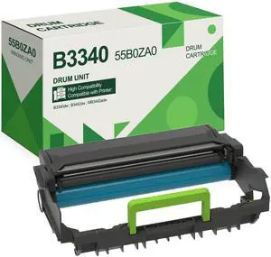 B3340 55B0ZA0 Drum Unit - 1 Pack Replacement for Lexmark 55B0ZA0 Imaging Unit Toner for B3340dw B3442dw MB3442adw Printer, Approximately 40,000 Page Yield, Black B3340 55B0ZA0 Drum Unit - 1 Pack Replacement for Lexmark 55B0ZA0 Imaging Unit Toner for B3340dw B3442dw MB3442adw Printer, Approximately 40,000 Page Yield, Black