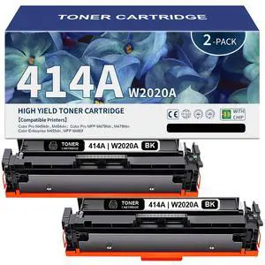 414A Black Toner Cartridge Replacement for HP 414A W2020A Toner Works with Color Pro M454dn M454dw M455dn, Pro MFP M479fdn M479fdw M480f Printer Toner (2 Black) 414A Black Toner Cartridge Replacement for HP 414A W2020A Toner Works with Color Pro M454dn M454dw M455dn, Pro MFP M479fdn M479fdw M480f Printer Toner (2 Black)
