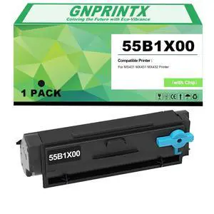 55B1X00 Black Toner Cartridge Replacement for Lexmark MS431 MX431 MX432 Printer (Smart Chip Inside No Setup Needed 55B1X00 Black Toner Cartridge Replacement for Lexmark MS431 MX431 MX432 Printer (Smart Chip Inside No Setup Needed